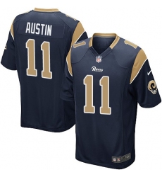 Men's Nike Los Angeles Rams #11 Tavon Austin Game Navy Blue Team Color NFL Jersey
