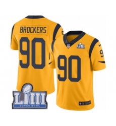 Youth Nike Los Angeles Rams #90 Michael Brockers Limited Gold Rush Vapor Untouchable Super Bowl LIII Bound NFL Jersey