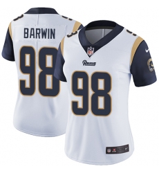 Women's Nike Los Angeles Rams #98 Connor Barwin White Vapor Untouchable Limited Player NFL Jersey