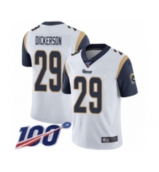 Men's Los Angeles Rams #29 Eric Dickerson White Vapor Untouchable Limited Player 100th Season Football Jersey
