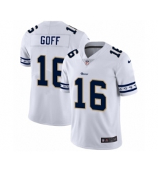 Men's Los Angeles Rams #16 Jared Goff White Team Logo Cool Edition Jersey