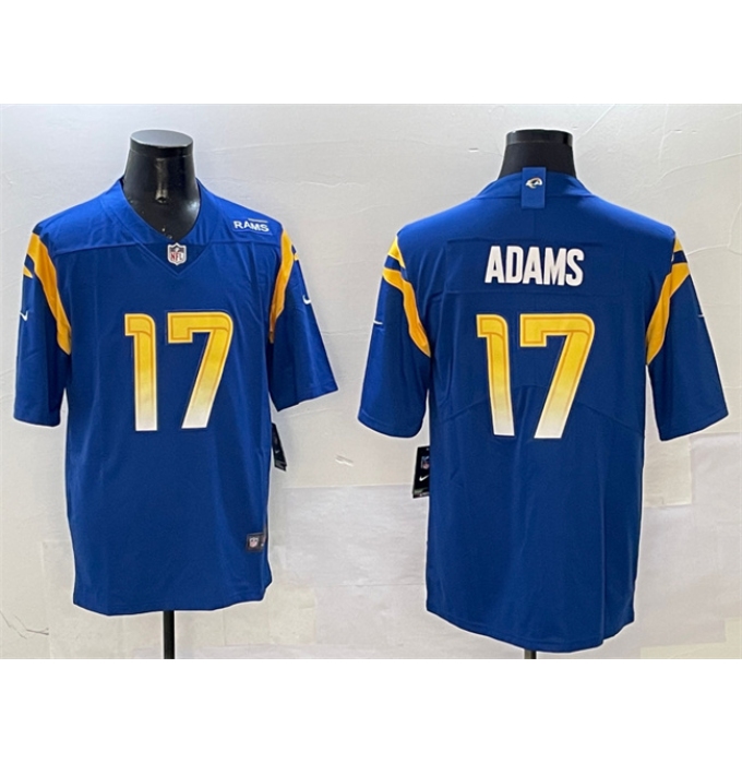 Men's Los Angeles Rams #17 Davante Adams Blue 2024 Vapor Untouchable Football Stitched Jersey