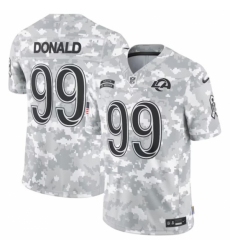 Youth Los Angeles Rams #99 Aaron Donald 2024 F U S E Arctic Camo Salute To Service Limited Stitched Football Jersey