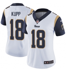 Women's Nike Los Angeles Rams #18 Cooper Kupp White Vapor Untouchable Limited Player NFL Jersey