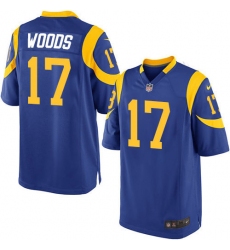 Men's Nike Los Angeles Rams #17 Robert Woods Game Royal Blue Alternate NFL Jersey