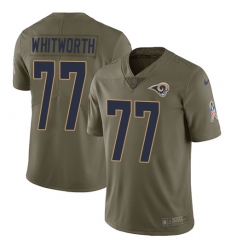 Youth Nike Los Angeles Rams #77 Andrew Whitworth Limited Olive 2017 Salute to Service NFL Jersey