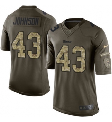 Men's Nike Los Angeles Rams #43 John Johnson Elite Green Salute to Service NFL Jersey