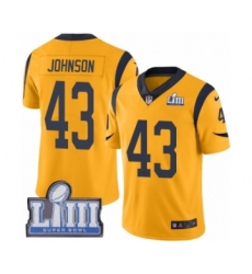 Youth Nike Los Angeles Rams #43 John Johnson Limited Gold Rush Vapor Untouchable Super Bowl LIII Bound NFL Jersey