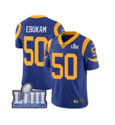 Men's Nike Los Angeles Rams #50 Samson Ebukam Royal Blue Alternate Vapor Untouchable Limited Player Super Bowl LIII Bound NFL Jersey