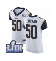Men's Nike Los Angeles Rams #50 Samson Ebukam White Vapor Untouchable Elite Player Super Bowl LIII Bound NFL Jersey