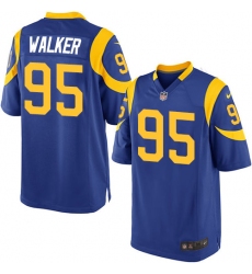 Men's Nike Los Angeles Rams #95 Tyrunn Walker Game Royal Blue Alternate NFL Jersey