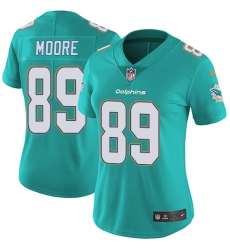 Women's Nike Miami Dolphins #89 Nat Moore Aqua Green Team Color Vapor Untouchable Limited Player NFL Jersey