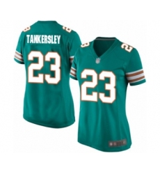 Women's Miami Dolphins #23 Cordrea Tankersley Game Aqua Green Alternate Football Jersey