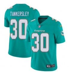 Youth Nike Miami Dolphins #30 Cordrea Tankersley Elite Aqua Green Team Color NFL Jersey