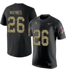 Nike Minnesota Vikings #26 Trae Waynes Black Camo Salute to Service T-Shirt