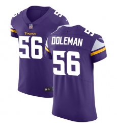 Men's Nike Minnesota Vikings #56 Chris Doleman Purple Team Color Vapor Untouchable Elite Player NFL Jersey