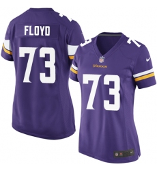 Women's Nike Minnesota Vikings #73 Sharrif Floyd Game Purple Team Color NFL Jersey