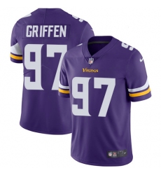 Men's Nike Minnesota Vikings #97 Everson Griffen Purple Team Color Vapor Untouchable Limited Player NFL Jersey