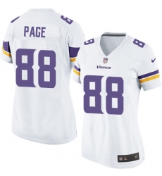 Women's Nike Minnesota Vikings #88 Alan Page Game White NFL Jersey