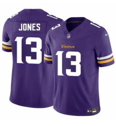 Men's Minnesota Vikings #13 Daniel Jones Purple 2024 F U S E Vapor Untouchable Limited Stitched Jersey