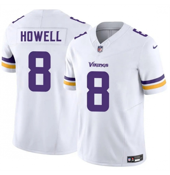 Men's Minnesota Vikings #8 Sam Howell White 2025 F.U.S.E. Vapor Untouchable Limited Football Stitched Jersey