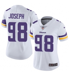 Women's Nike Minnesota Vikings #98 Linval Joseph Elite White NFL Jersey