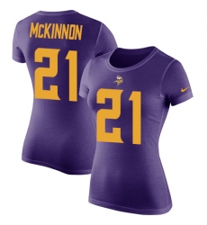 Women's Nike Minnesota Vikings #21 Jerick McKinnon Purple Rush Pride Name & Number T-Shirt