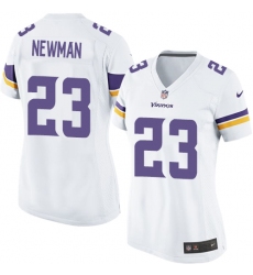 Women's Nike Minnesota Vikings #23 Terence Newman Game White NFL Jersey