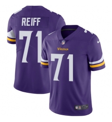 Men's Nike Minnesota Vikings #71 Riley Reiff Purple Team Color Vapor Untouchable Limited Player NFL Jersey