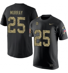 Nike Minnesota Vikings #25 Latavius Murray Black Camo Salute to Service T-Shirt
