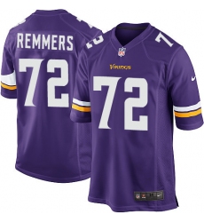 Men's Nike Minnesota Vikings #72 Mike Remmers Game Purple Team Color NFL Jersey