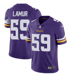Youth Nike Minnesota Vikings #59 Emmanuel Lamur Purple Team Color Vapor Untouchable Limited Player NFL Jersey