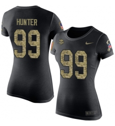 Women's Nike Minnesota Vikings #99 Danielle Hunter Black Camo Salute to Service T-Shirt