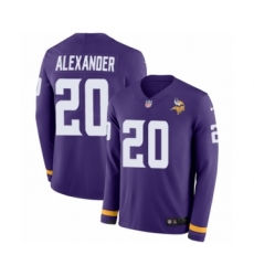 Men's Nike Minnesota Vikings #20 Mackensie Alexander Limited Purple Therma Long Sleeve NFL Jersey