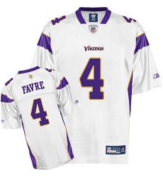 Reebok Minnesota Vikings #4 Brett Favre White Premier EQT Throwback NFL Jersey