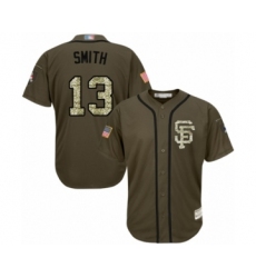 Youth San Francisco Giants #13 Will Smith Authentic Green Salute to Service Baseball Jersey