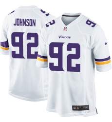 Men's Nike Minnesota Vikings #92 Tom Johnson Game White NFL Jersey