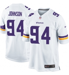 Men's Nike Minnesota Vikings #94 Jaleel Johnson Game White NFL Jersey