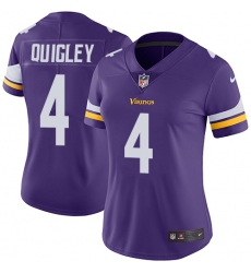 Women's Nike Minnesota Vikings #4 Ryan Quigley Purple Team Color Vapor Untouchable Limited Player NFL Jersey
