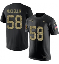 Nike New England Patriots #58 Shea McClellin Black Camo Salute to Service T-Shirt