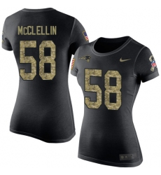 Women's Nike New England Patriots #58 Shea McClellin Black Camo Salute to Service T-Shirt