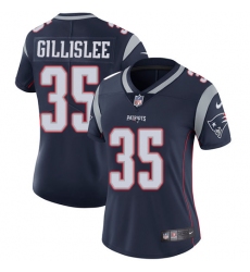 Women's Nike New England Patriots #35 Mike Gillislee Navy Blue Team Color Vapor Untouchable Limited Player NFL Jersey