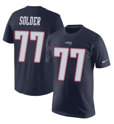 Nike New England Patriots #77 Nate Solder Navy Blue Rush Pride Name & Number T-Shirt