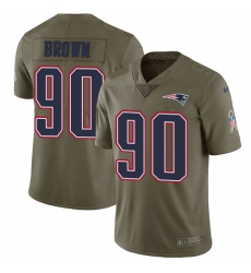 Men's Nike New England Patriots #90 Malcom Brown Limited Olive 2017 Salute to Service NFL Jersey