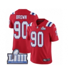 Men's Nike New England Patriots #90 Malcom Brown Red Alternate Vapor Untouchable Limited Player Super Bowl LIII Bound NFL Jersey