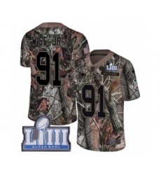 Youth Nike New England Patriots #91 Deatrich Wise Jr Camo Untouchable Limited Super Bowl LIII Bound NFL Jersey