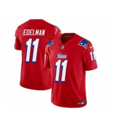 Men's Nike New England Patriots #11 Julian Edelman Red 2023 F.U.S.E. Vapor Limited Football Stitched Jersey