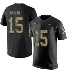 Nike New England Patriots #15 Chris Hogan Black Camo Salute to Service T-Shirt