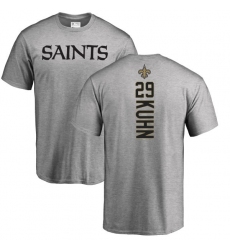 NFL Nike New Orleans Saints #29 John Kuhn Ash Backer T-Shirt