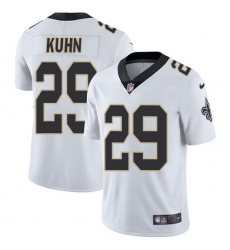Youth Nike New Orleans Saints #29 John Kuhn White Vapor Untouchable Limited Player NFL Jersey